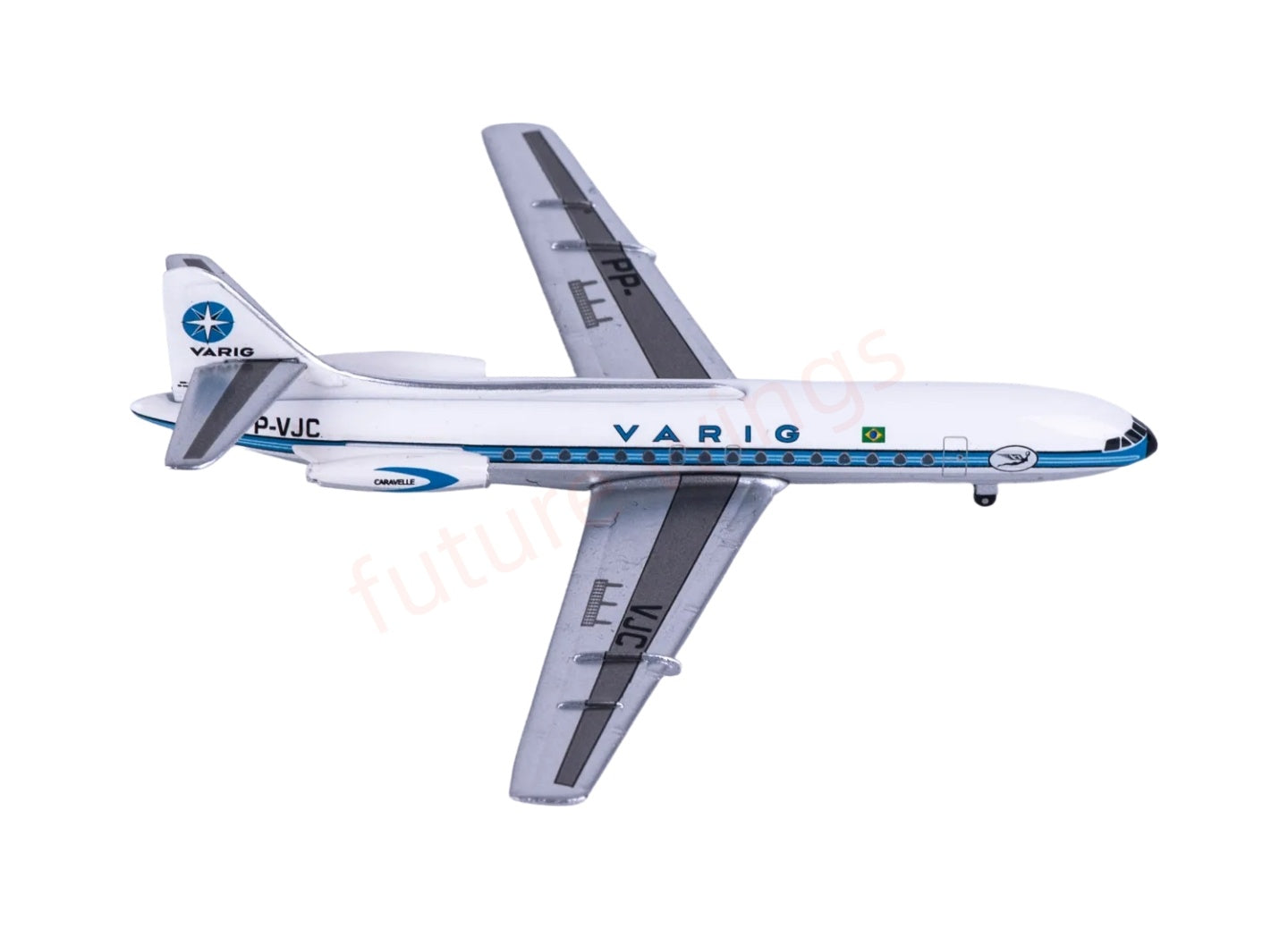 1:400 AeroClassics AC411536 Varig Sud Aviation SE-210 PP-VJC Aircraft Model+Free Tractor