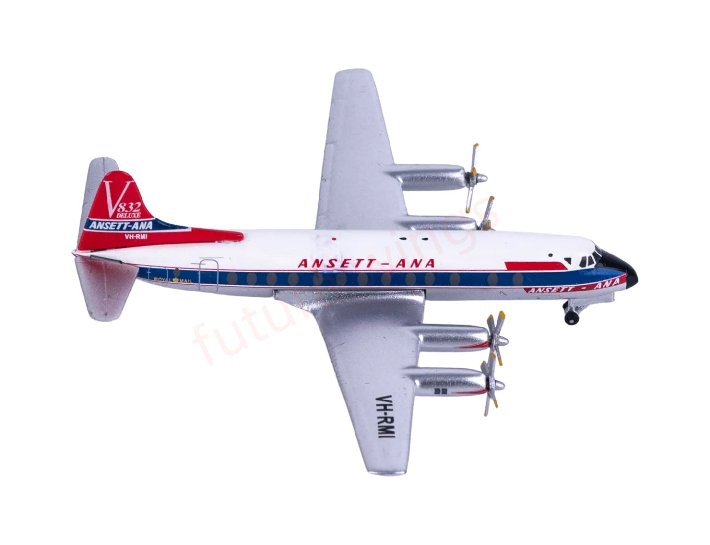 1:400 AeroClassics AC411539 Ansett Vickers Viscount 800 VH-RMI Aircraft Model+Free Tractor