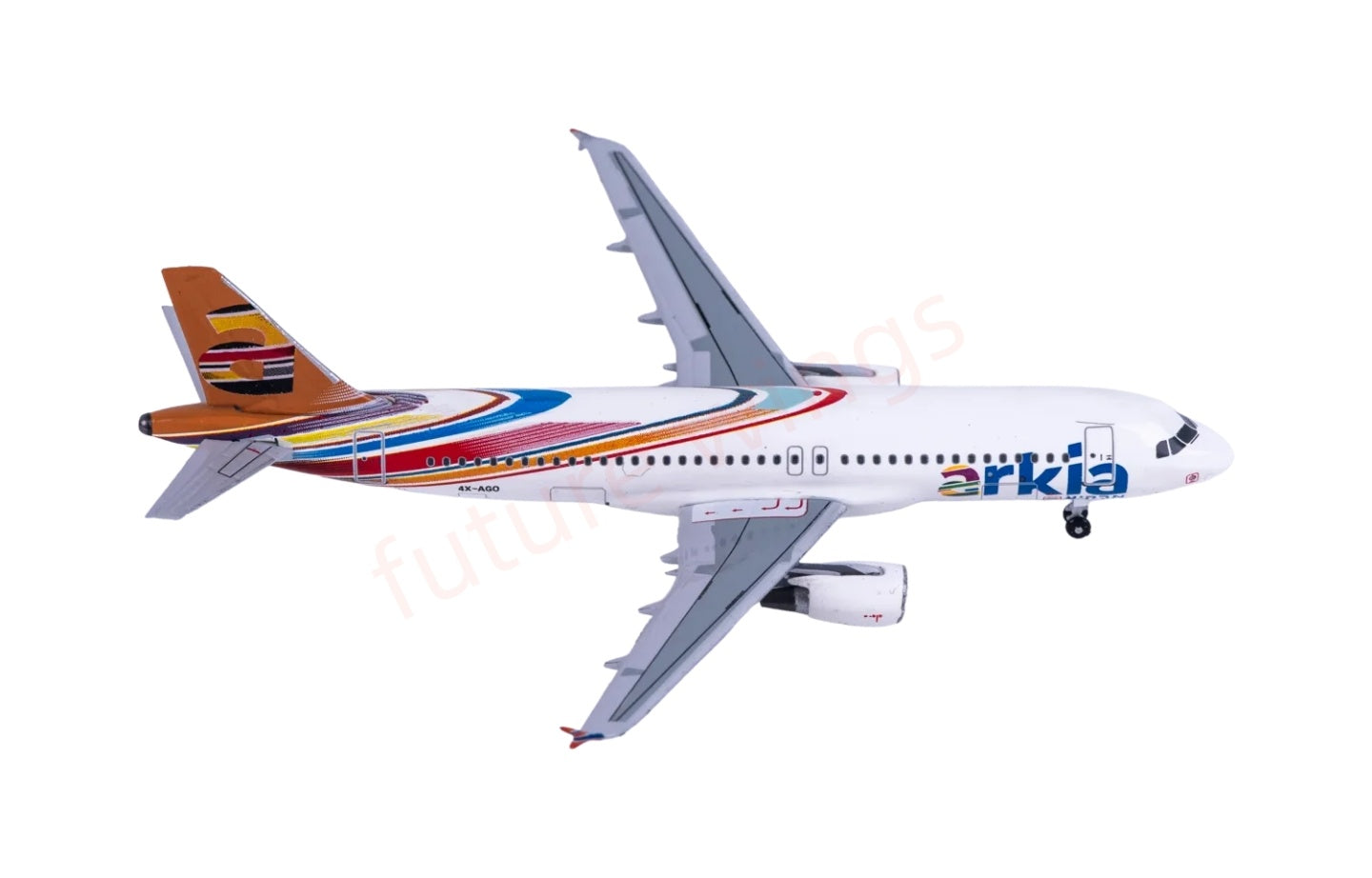 1:400 AeroClassics AC411542 Arkia A320 4X-AGO Aircraft Model+Free Tractor