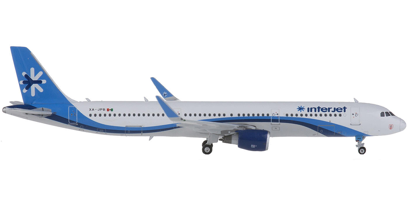 (Rare)1:400 Phoenix PH11419 Interjet Airbus A321 XA-JPB Aircraft Model+Free Tractor