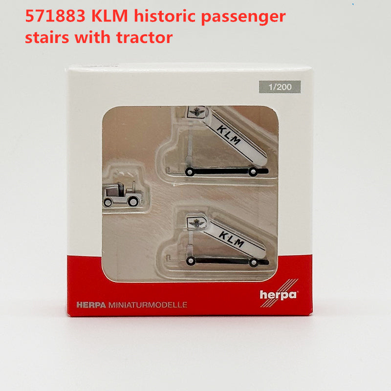 1:200 Herpa Wings Airport GSE 571883 Passenger stairs with tractor (KLM)