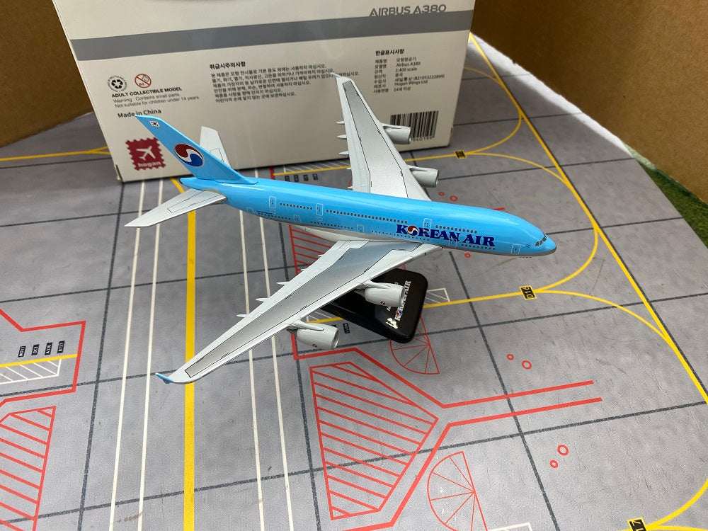 1:400 Hogan Wings Korean Air Airbus A380 Diecast Model With Stand