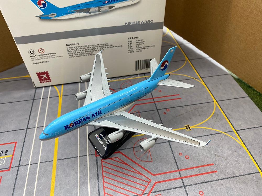 1:400 Hogan Wings Korean Air Airbus A380 Diecast Model With Stand