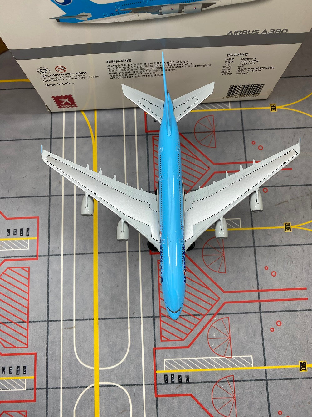 1:400 Hogan Wings Korean Air Airbus A380 Diecast Model With Stand
