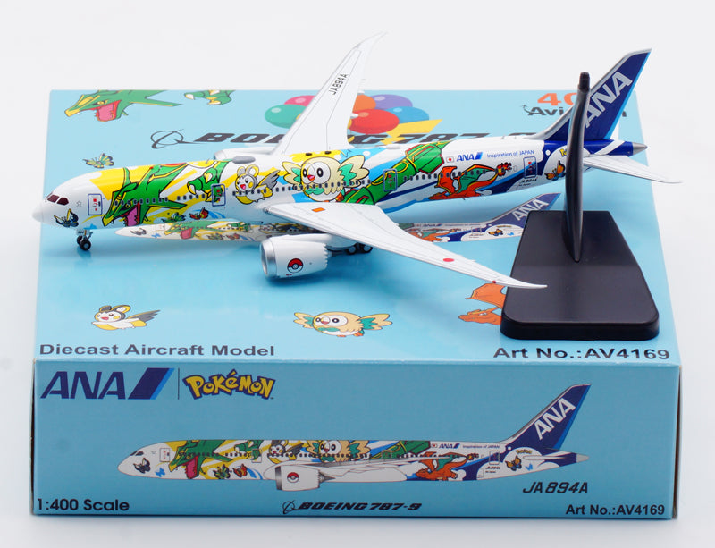 1:400 Aviation400 ANA B787-9 JA894A Free Tractor+Stand (detachable Land gears)