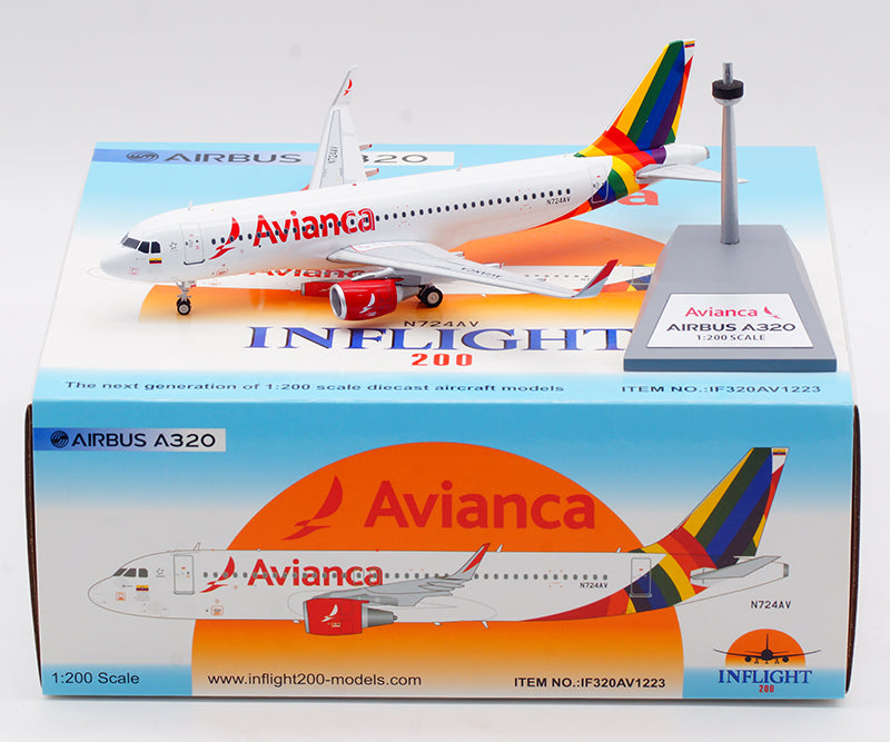 1:200 InFlight200 Avianca A320 N724AV Diecast Aircraft Model With Stand