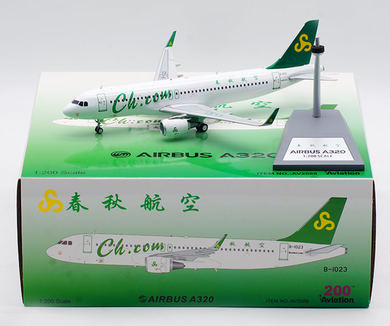 1:200 Aviation200 Spring Airlines A320 B-1023 Diecast Aircraft Model