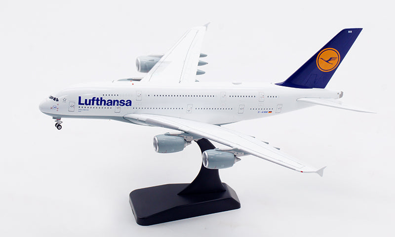1:400 Aviation400 Lufthansa Airlines A380 D-AIMM Aircraft Model Free Tractor+Stand