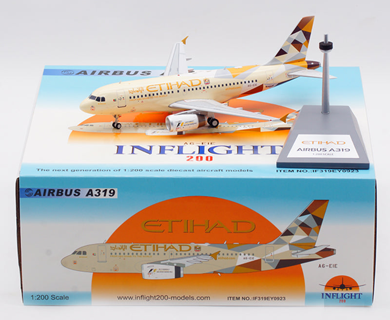 1:200 InFlight200 Etihad Airways A319 A6-EIE Diecast Aircraft Model