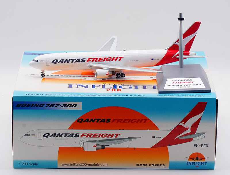 1:200 InFlight200 Qantas Cargo B767-300F VH-EFR Diecast Model With Stand