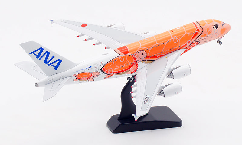 1:400 Aviation400 ANA A380 JA383A Aircraft Model Free Tractor+Stand