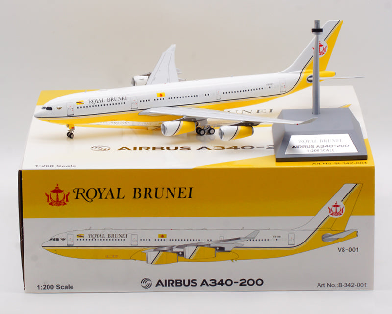 1:200 B-Models Royal Brunei Airlines A340-200 V8-001 Diecast Aircraft Model