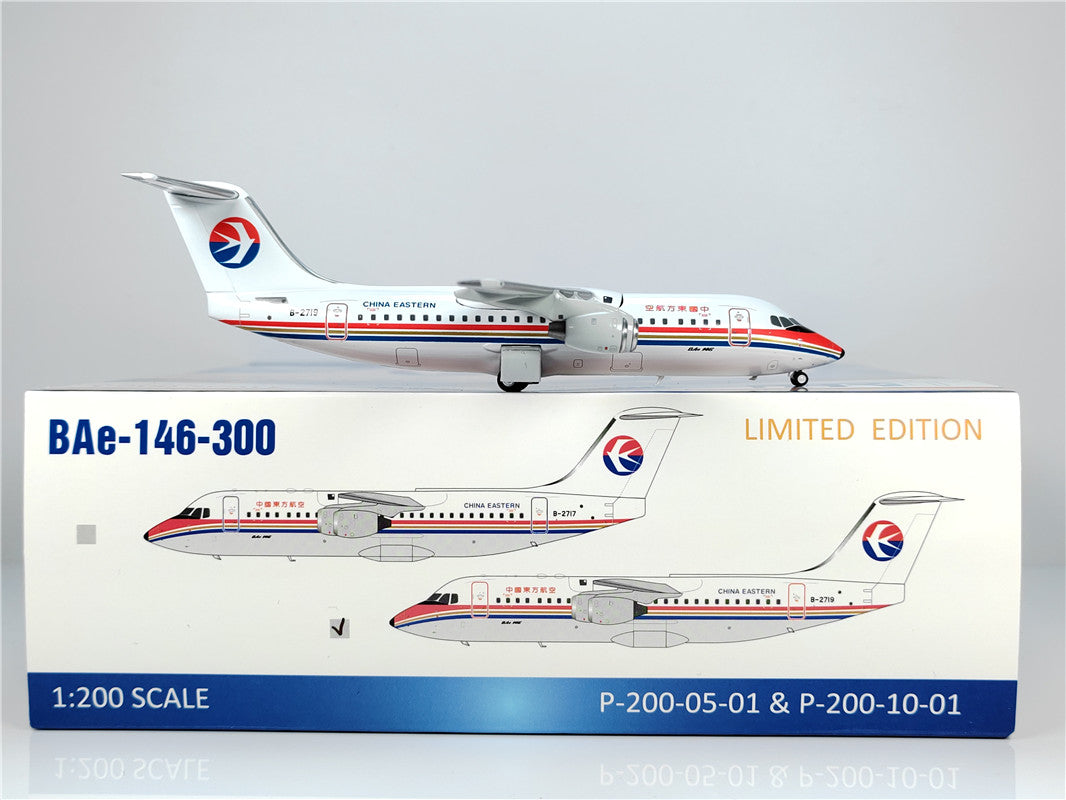 1:200 Patriot China Eastern BAE-146 B-2717 B-2719 Diecast Aircraft Model