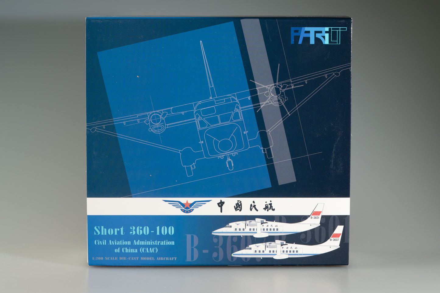 1:200 Patriot CAAC Short360 B-3601 B-3607 Diecast Aircraft Model