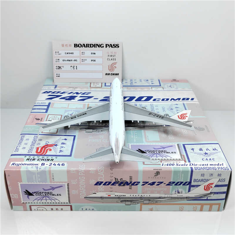 1:400 Undefined Collectibles Air China B747-200combi B-2446+Free Tractor