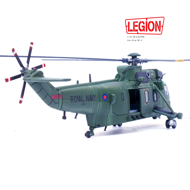 1:72 Legion 14008LJ Sea King Helicopter HC.4 -Royal Navy ZA296 Diecast Model