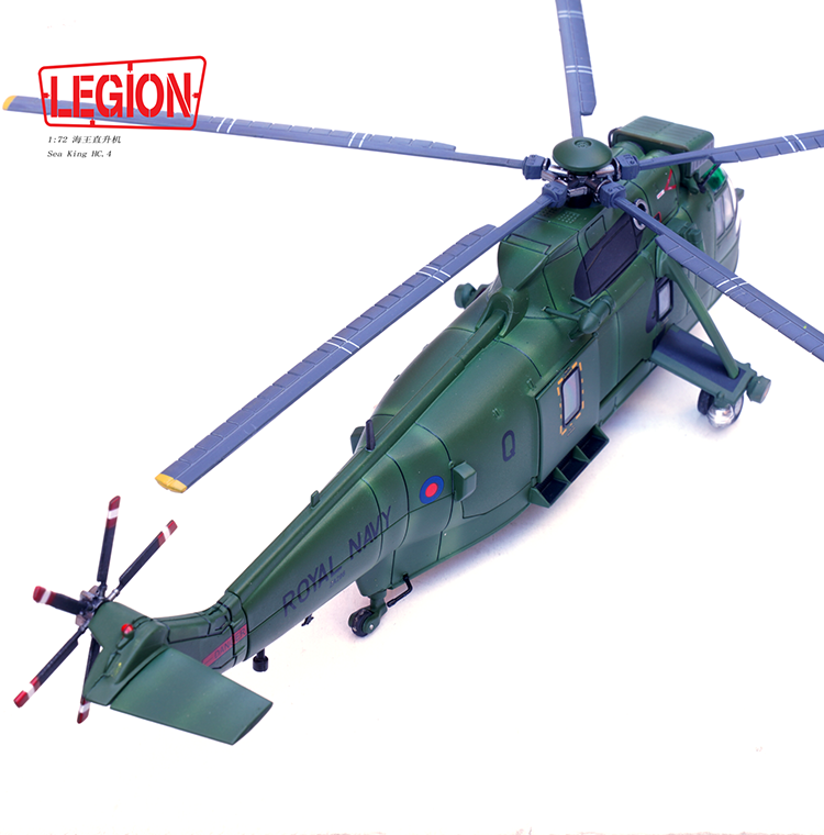 1:72 Legion 14008LJ Sea King Helicopter HC.4 -Royal Navy ZA296 Diecast Model