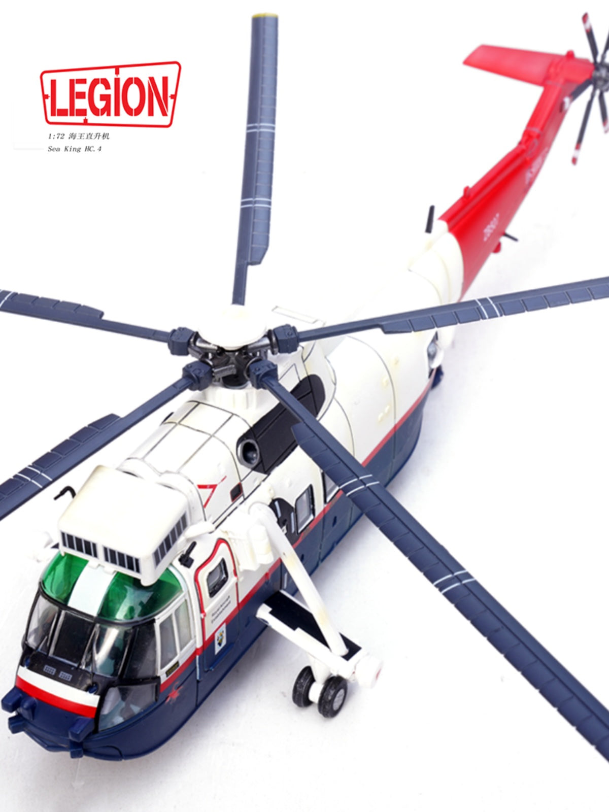1:72 Legion 14008LD Sea King Helicopter HC.4 -Royal Navy ZB507 Diecast Model