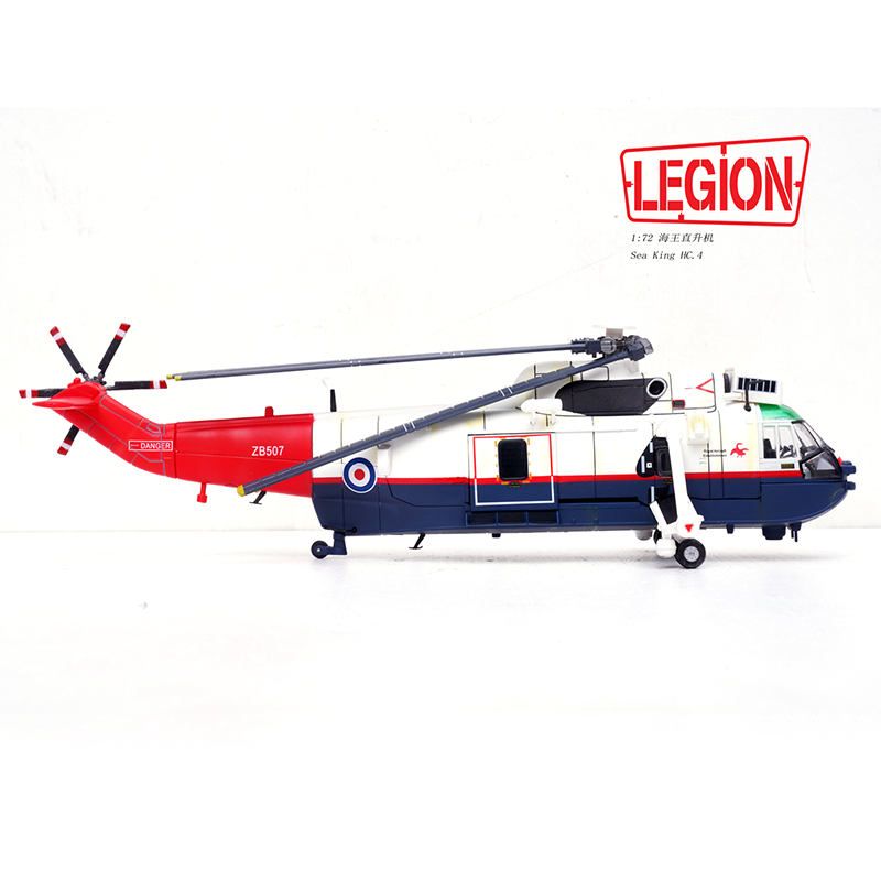 1:72 Legion 14008LD Sea King Helicopter HC.4 -Royal Navy ZB507 Diecast Model
