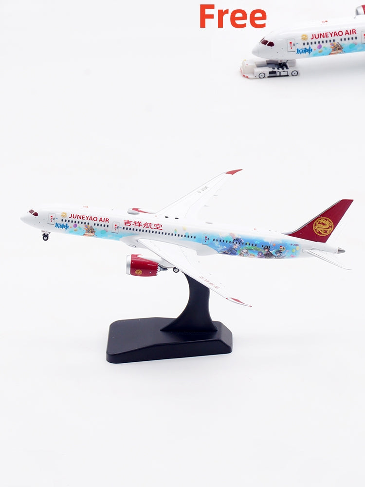 1:400 Aviation400 JuneYao Air B787-9 B-209R “Genshin Impact” Aircraft Model Free Tractor+Stand