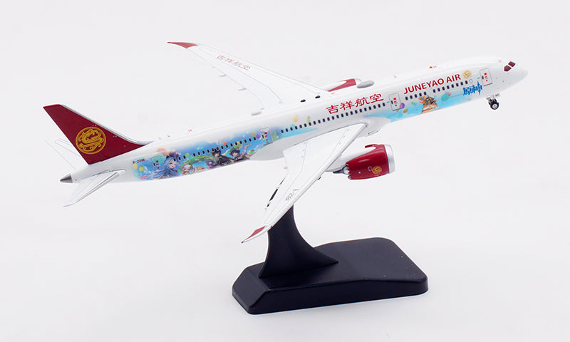 1:400 Aviation400 JuneYao Air B787-9 B-209R “Genshin Impact” Aircraft Model Free Tractor+Stand