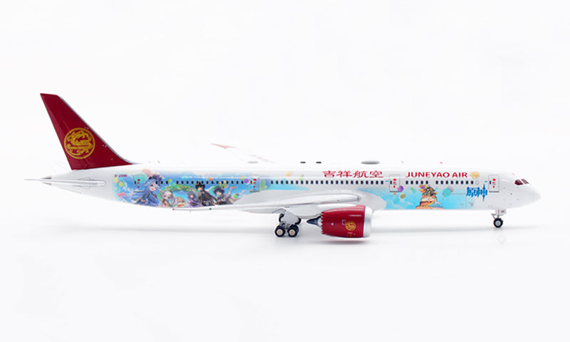 1:400 Aviation400 JuneYao Air B787-9 B-209R “Genshin Impact” Aircraft Model Free Tractor+Stand