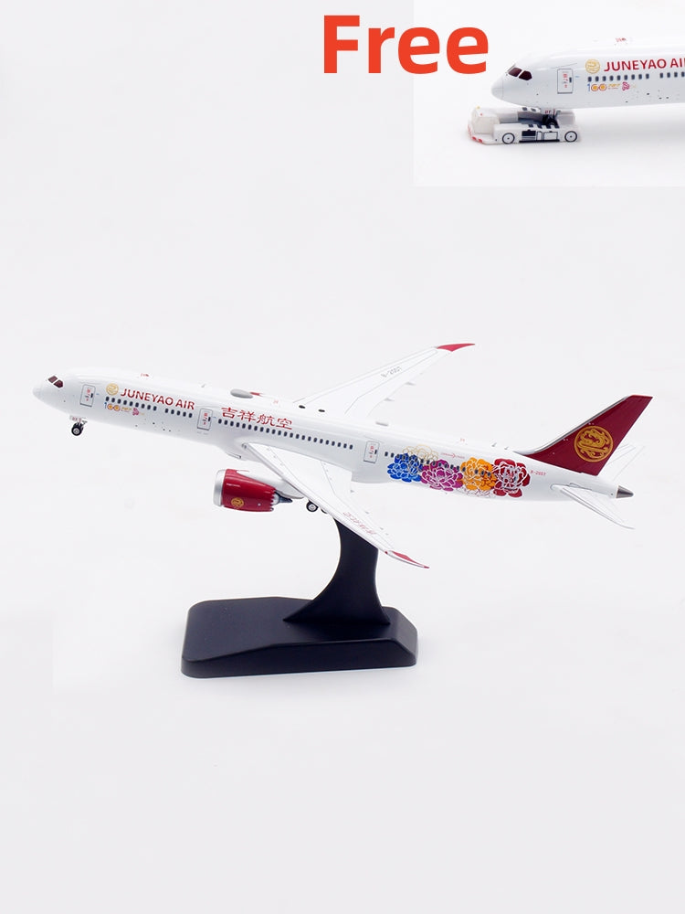 1:400 Aviation400 JuneYao Air B787-9 B-20DT Aircraft Model Free Tractor+Stand