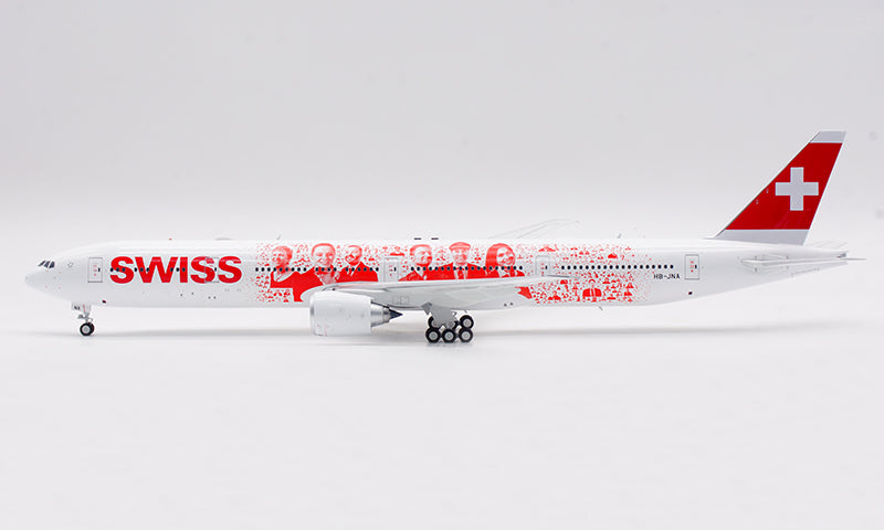 1:200 B-Models Swiss B777-300ER HB-JNA "Smile Swiss" Diecast Aircraft Model
