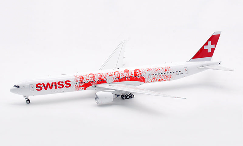 1:200 B-Models Swiss B777-300ER HB-JNA "Smile Swiss" Diecast Aircraft Model