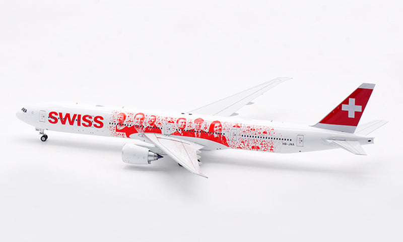 1:200 B-Models Swiss B777-300ER HB-JNA "Smile Swiss" Diecast Aircraft Model