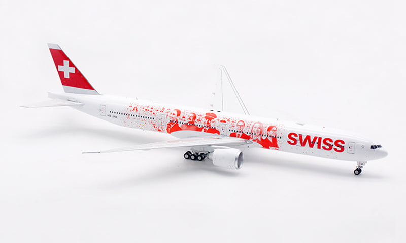 1:200 B-Models Swiss B777-300ER HB-JNA "Smile Swiss" Diecast Aircraft Model