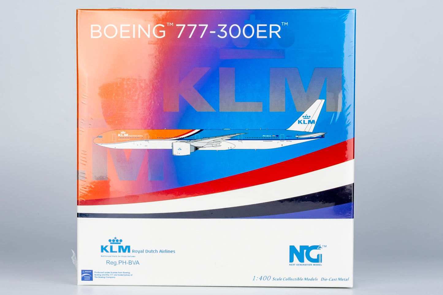 1:400 NG Models NG73040 KLM Boeing 777-300ER PH-BVA Aircraft Model+Free Tractor