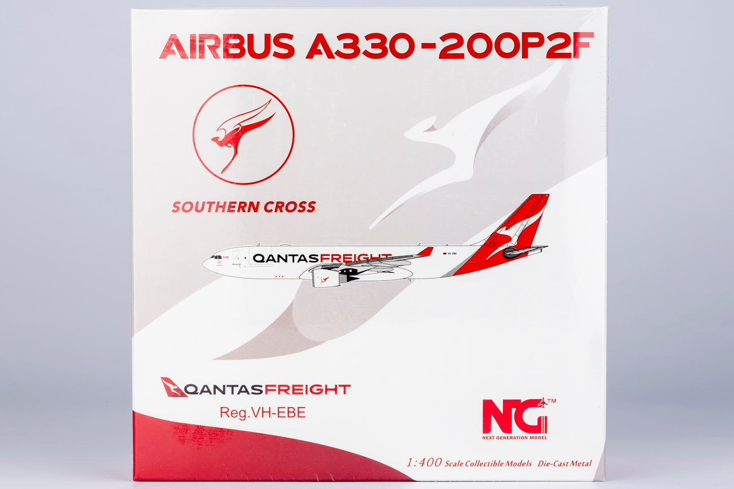 1:400 NG Models NG61091 Qantas Freight Airbus A330-200P2F VH-EBE Aircraft Model+Free Tractor