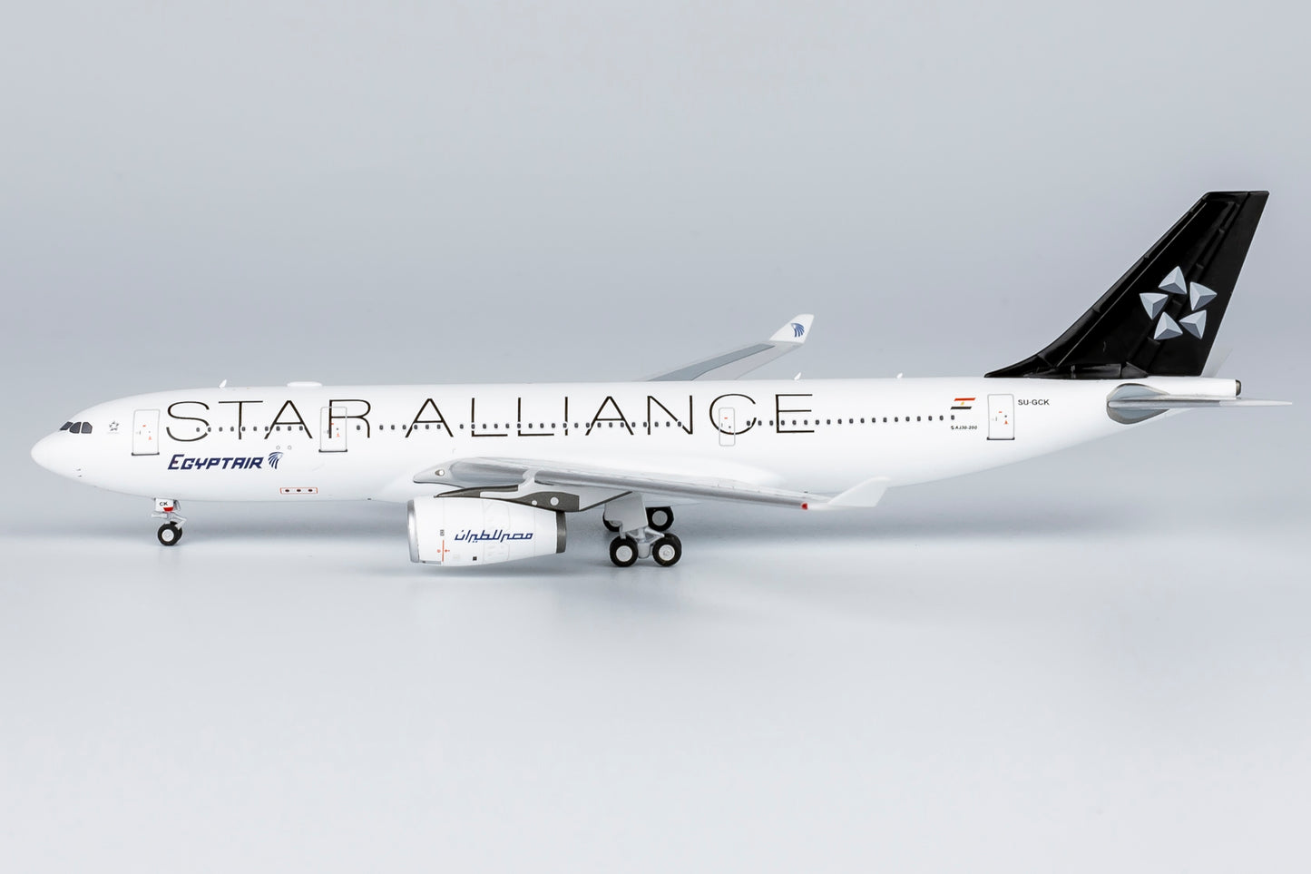 1:400 NG Models NG61086 EgyptAir Airbus A330-200 SU-GCK "STAR ALLANCE" Aircraft Model+Free Tractor