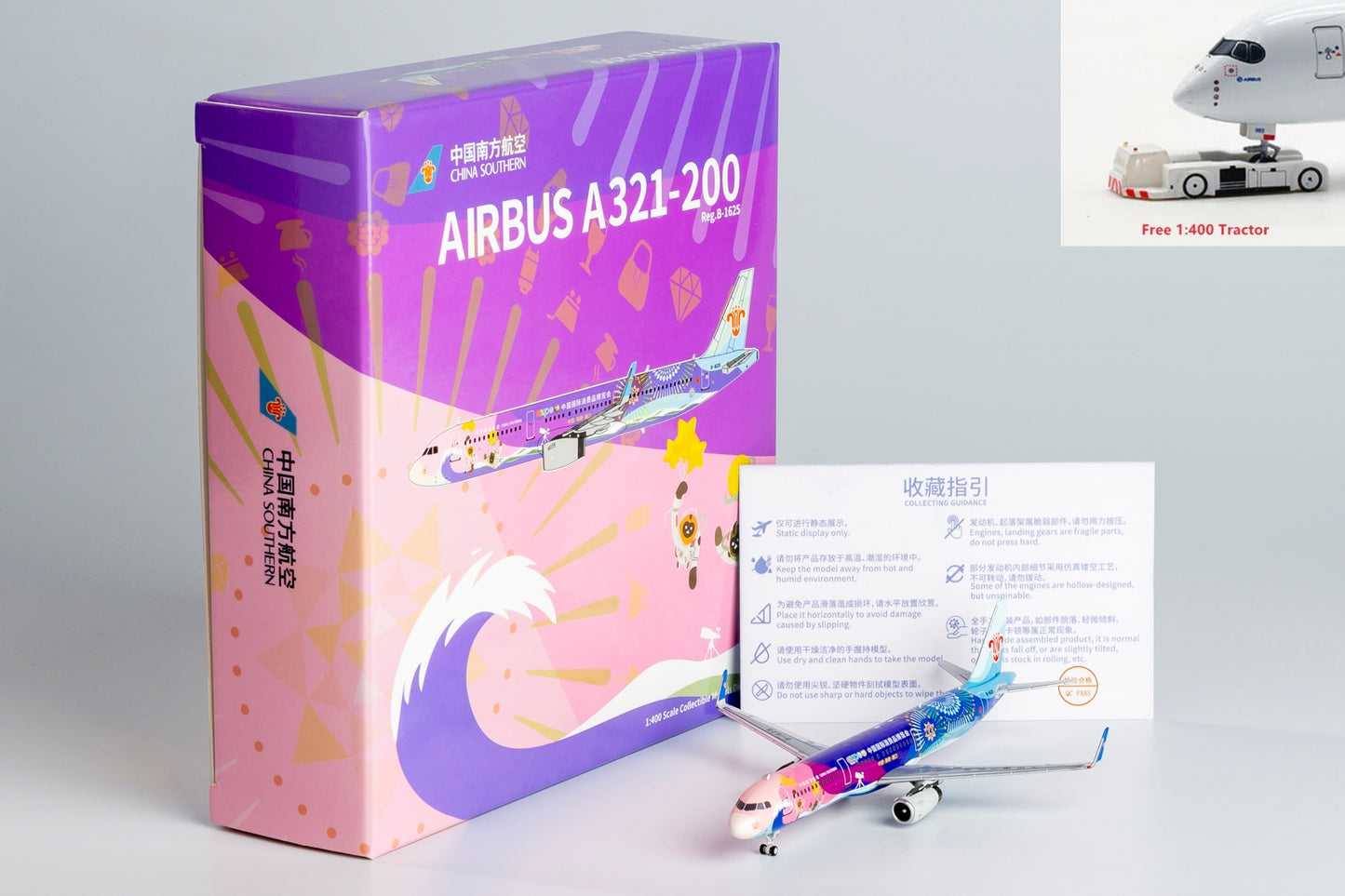 1:400 NG Models X China Southern Airbus A321 B-1625 Aircraft Model+Free Tractor