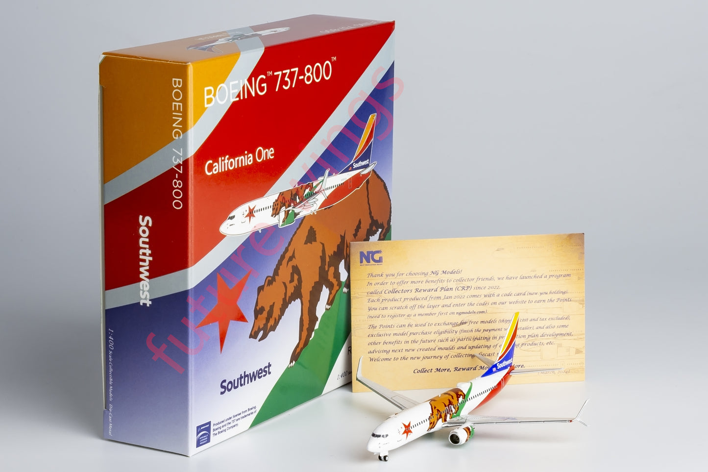 1:400 NG Models NG58211 Southwest B737-800 N8653A “California One” Aircraft Model+Free Tractor