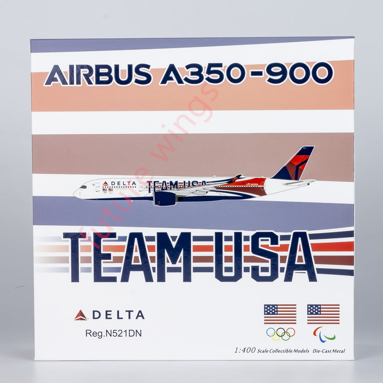 1:400 NG Models NG39082 Delta Airlines Airbus A350-900 N521DN "luxury package"Aircraft Model+Free Tractor