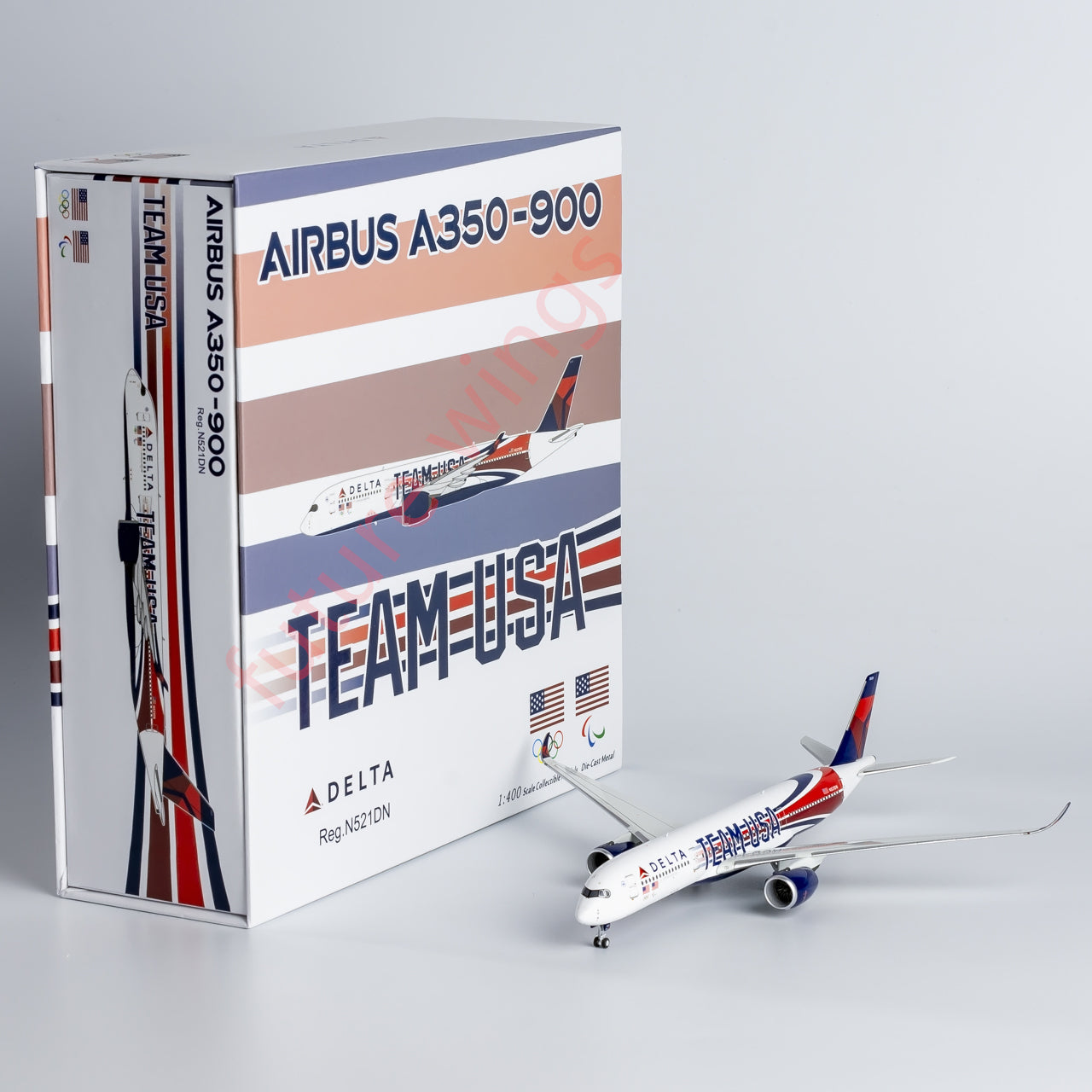 1:400 NG Models NG39082 Delta Airlines Airbus A350-900 N521DN "luxury package"Aircraft Model+Free Tractor