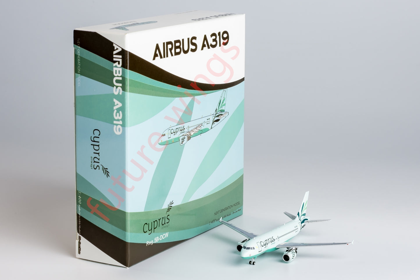 1:400 NG Models NG49031 Cyprus Airways Airbus A319 5B-DCW Aircraft Model+Free Tractor