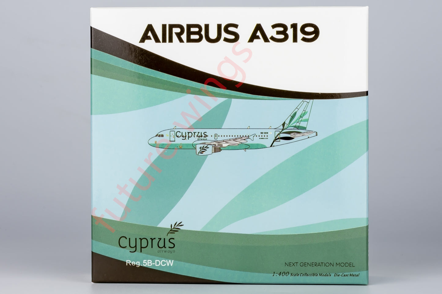 1:400 NG Models NG49031 Cyprus Airways Airbus A319 5B-DCW Aircraft Model+Free Tractor