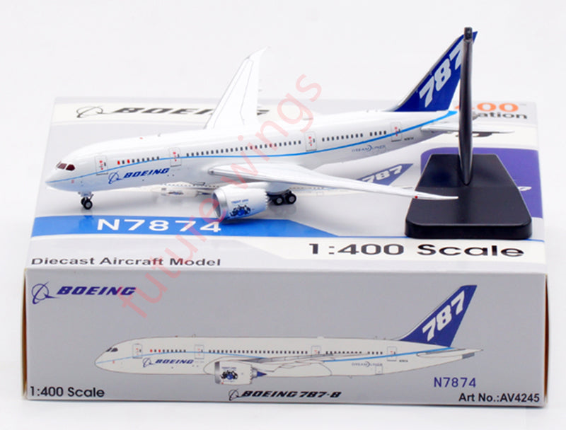 1:400 Aviation400 Boeing House Color B787-8 N7874 Free Tractor+Stand