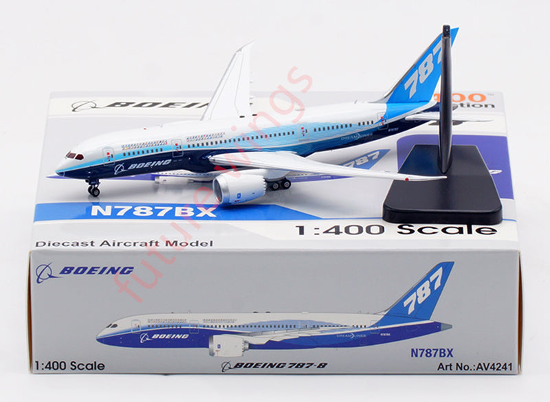 1:400 Aviation400 Boeing House Color B787-8 N787BX Aircraft Model Free Tractor+Stand