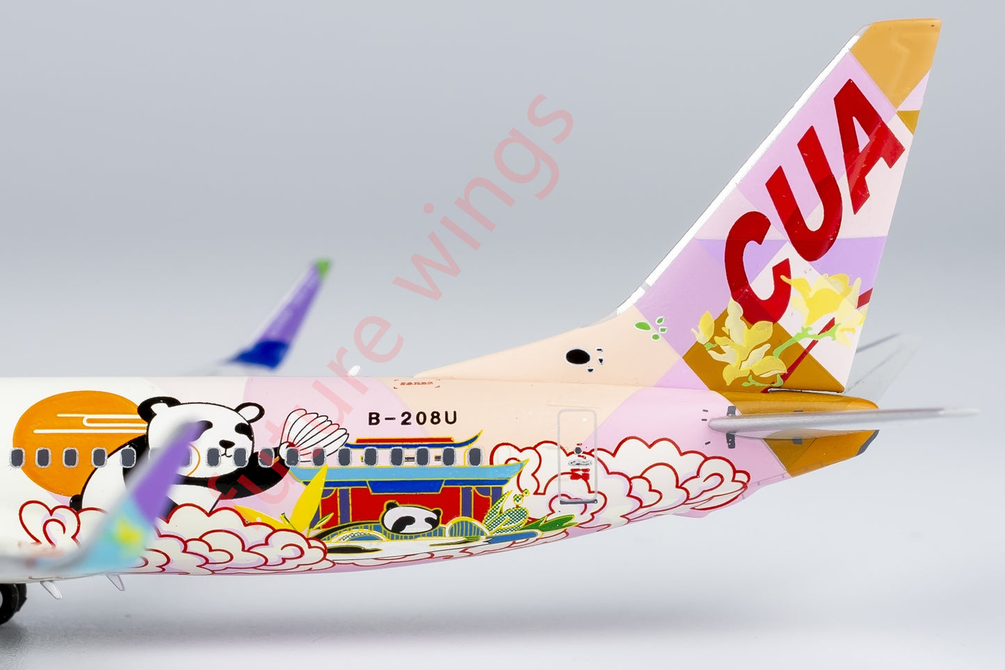 1:400 NG Models China United B737-800 Aircraft Model Free Tractor