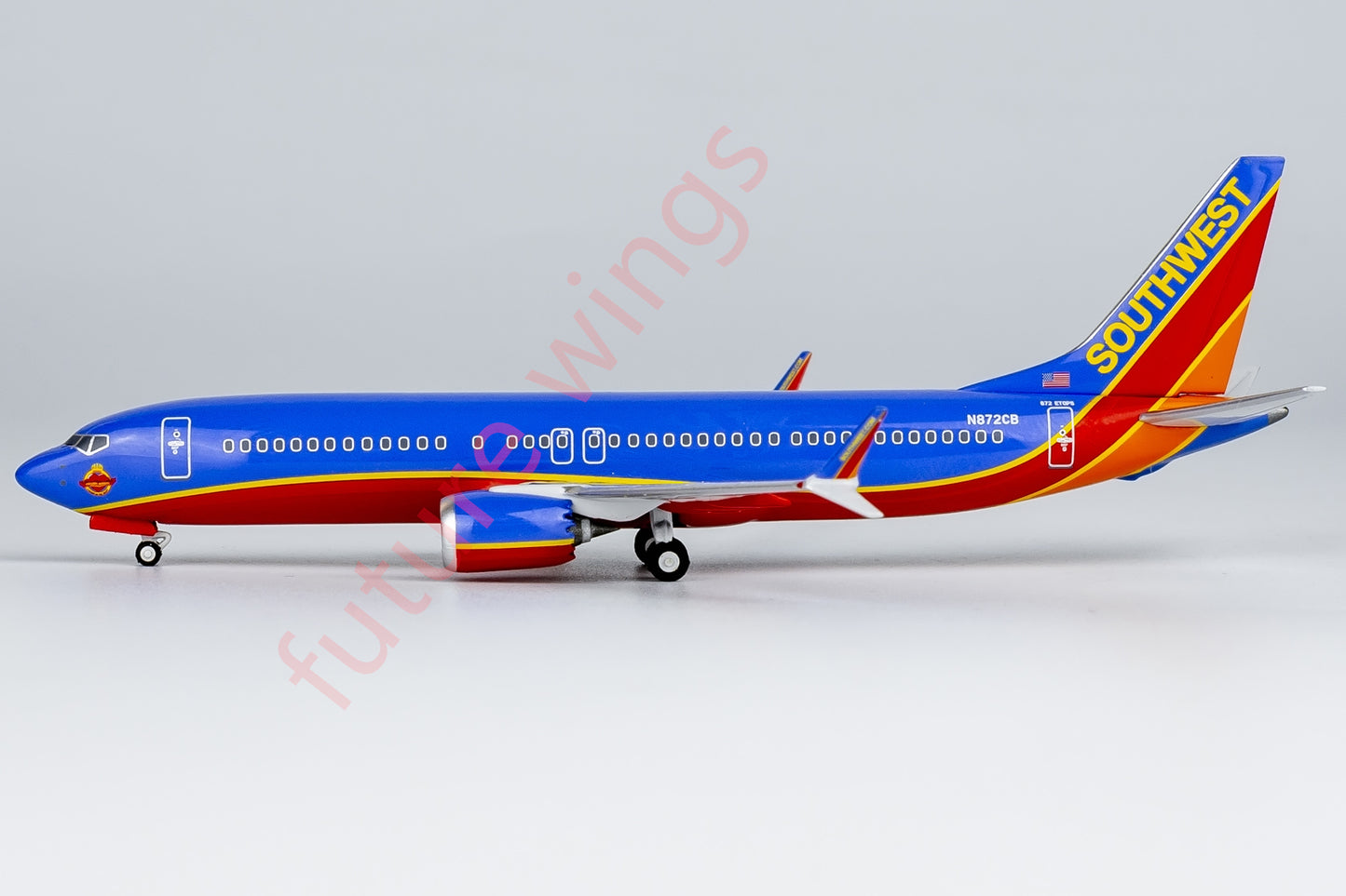 1:400 NG Lite SWA003 SouthWest Airlines B737 MAX8 N872CB Aircraft Model+Free Tractor