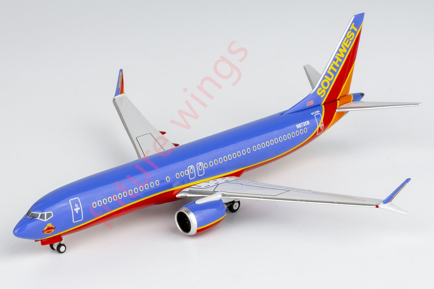 1:400 NG Lite SWA003 SouthWest Airlines B737 MAX8 N872CB Aircraft Model+Free Tractor