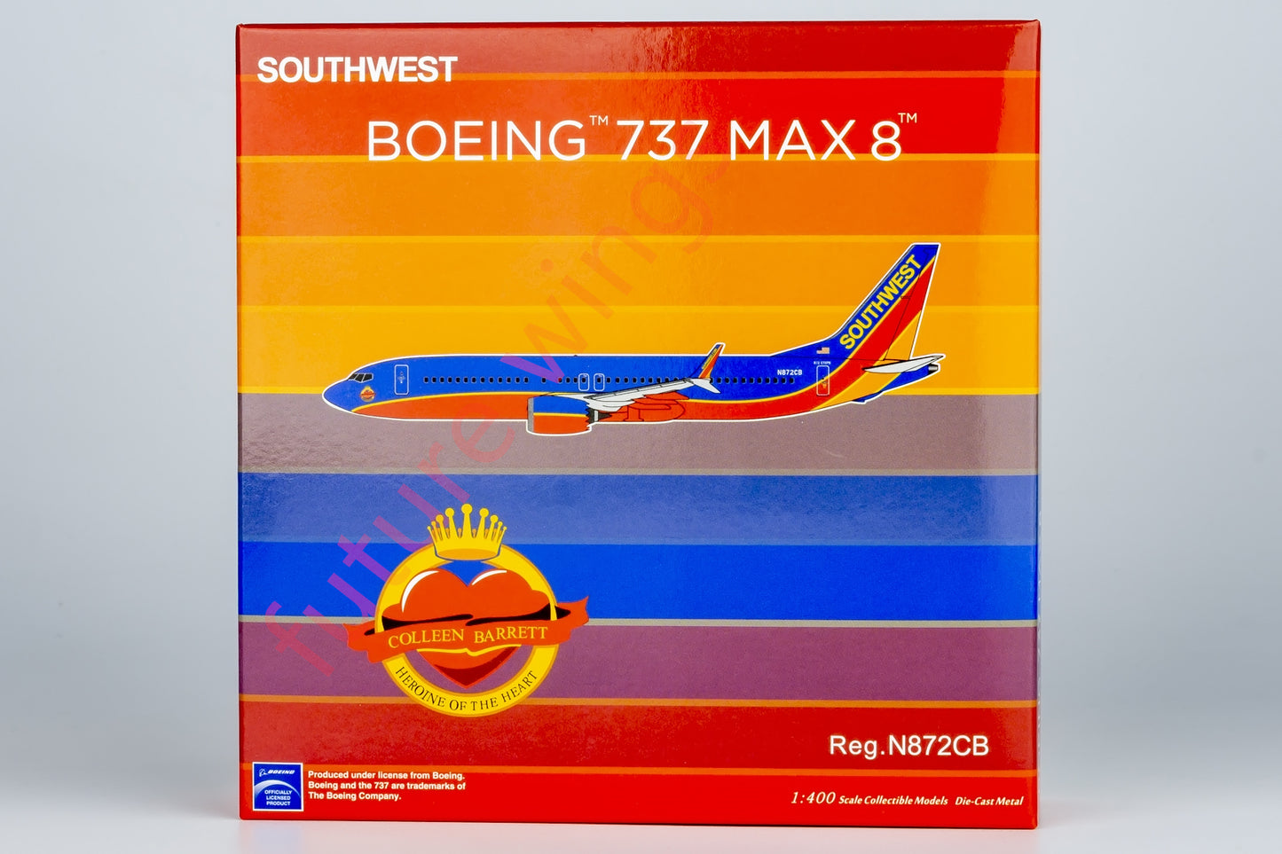 1:400 NG Lite SWA003 SouthWest Airlines B737 MAX8 N872CB Aircraft Model+Free Tractor
