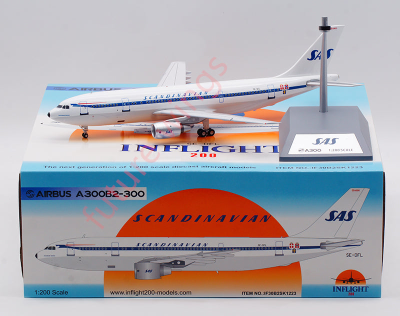 1:200 InFlight200 SAS Airbus A300 SE-DFL Diecast Aircraft Model With Stand