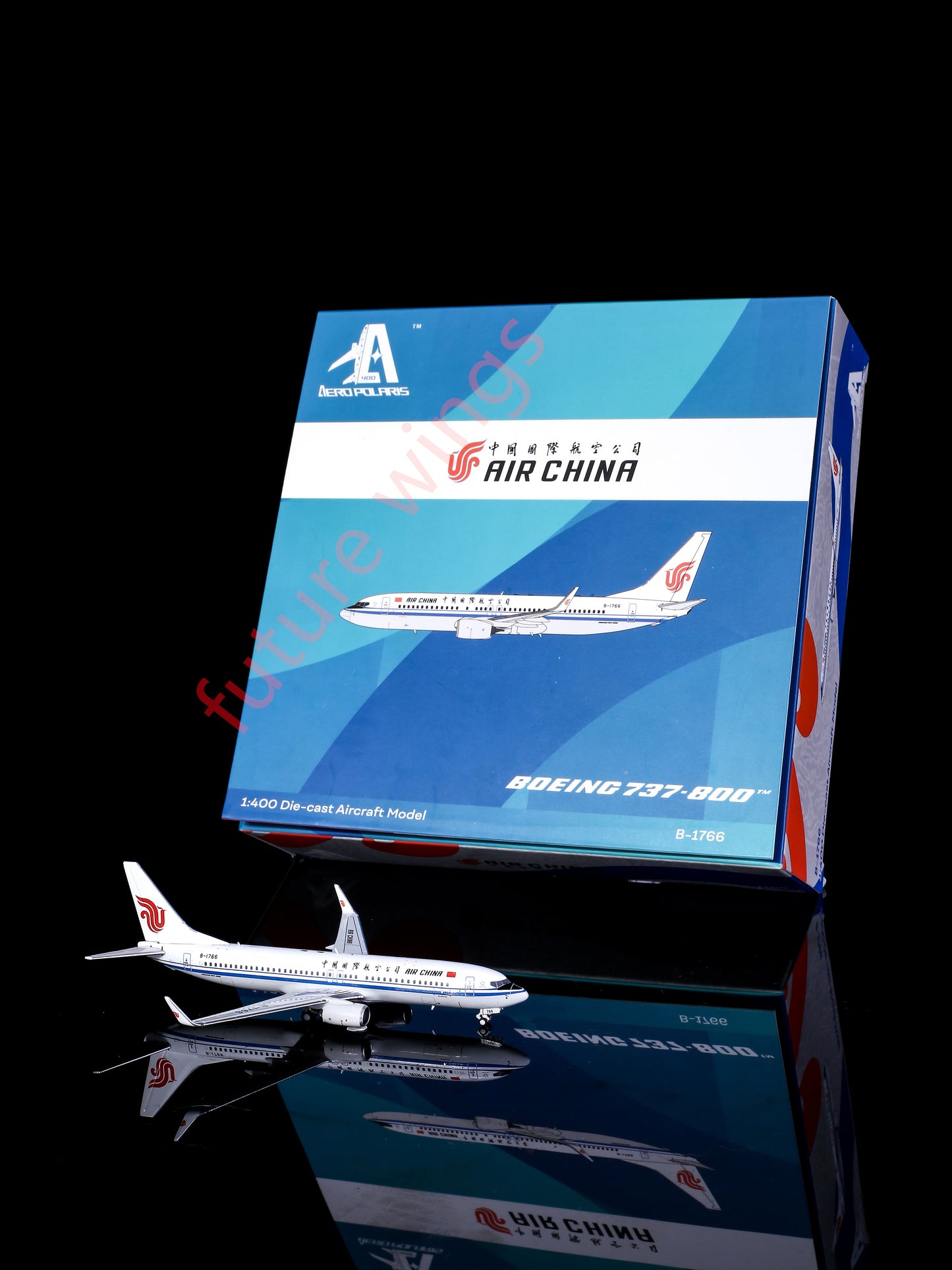 1:400 AeroPolaris HA7380005 Air China Boeing 737-800 B-1766 Aircraft Model+Free Tractor
