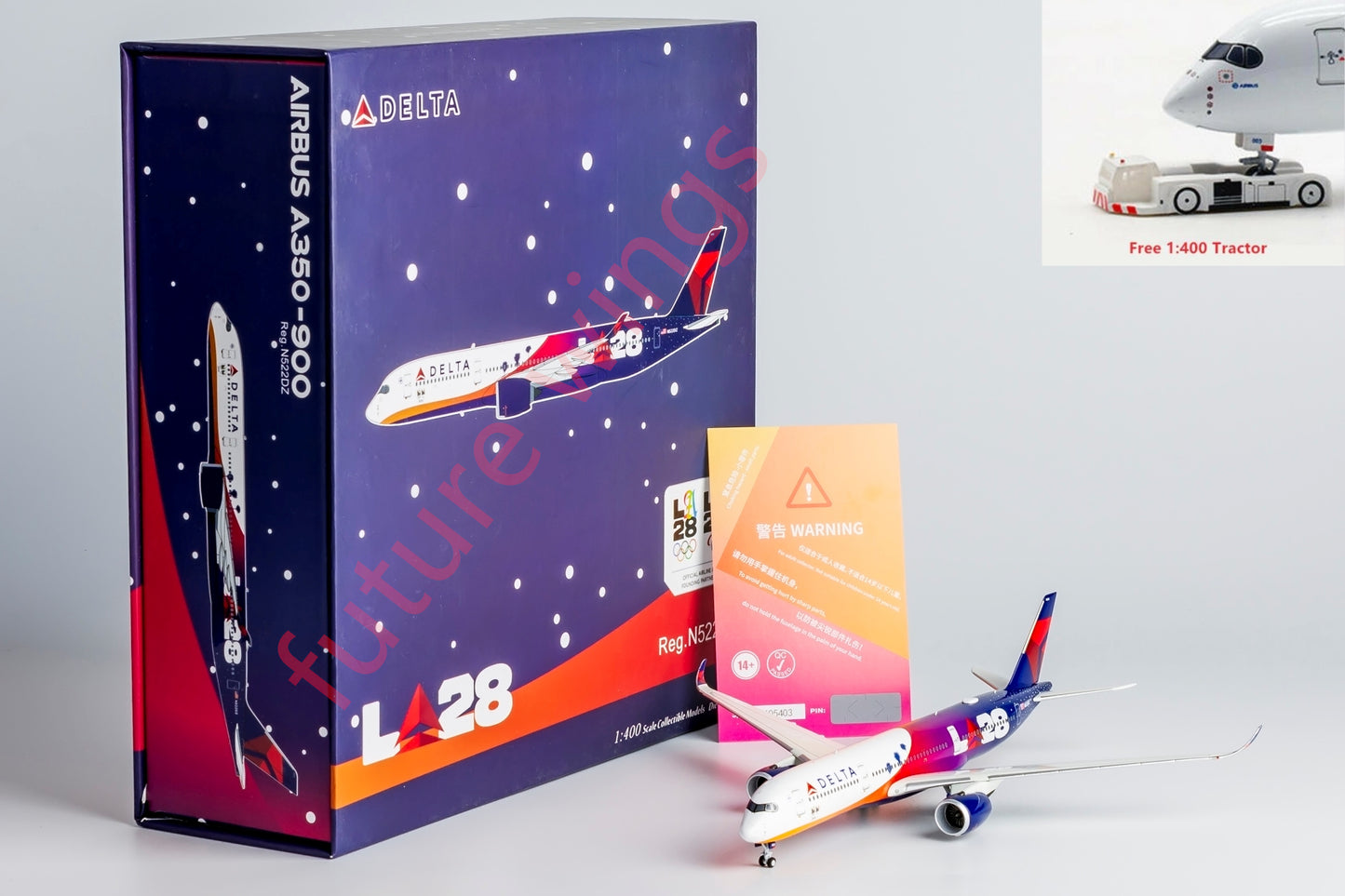 1:400 NG Models NG39071 Delta Airlines A350-900 N522DZ "LA2028" "luxury package"Aircraft Model+Free Tractor