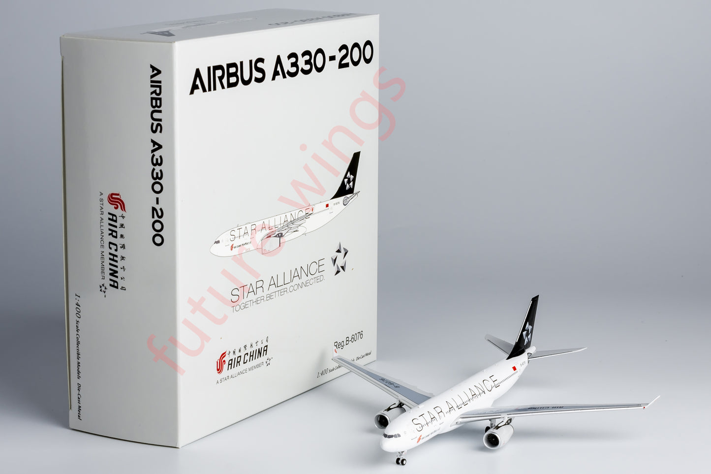 1:400 NG Models NG61083 Air China A330-200 B-6076 "STAR ALLIANCE"Aircraft Model+Free Tractor